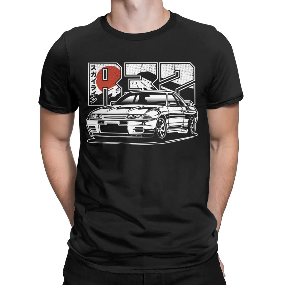 nuovo modello Umoristico R32 Gtr Skyline T-shirt da uomo Colletto tondo T-shirt in cotone T-shirt corta Sve Abbigliamento originale