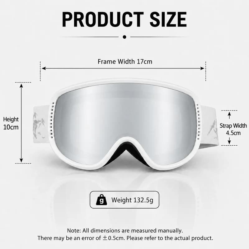 New ski goggles, double-layer anti-fog, professional large-sphere design, suitable for mountaineering