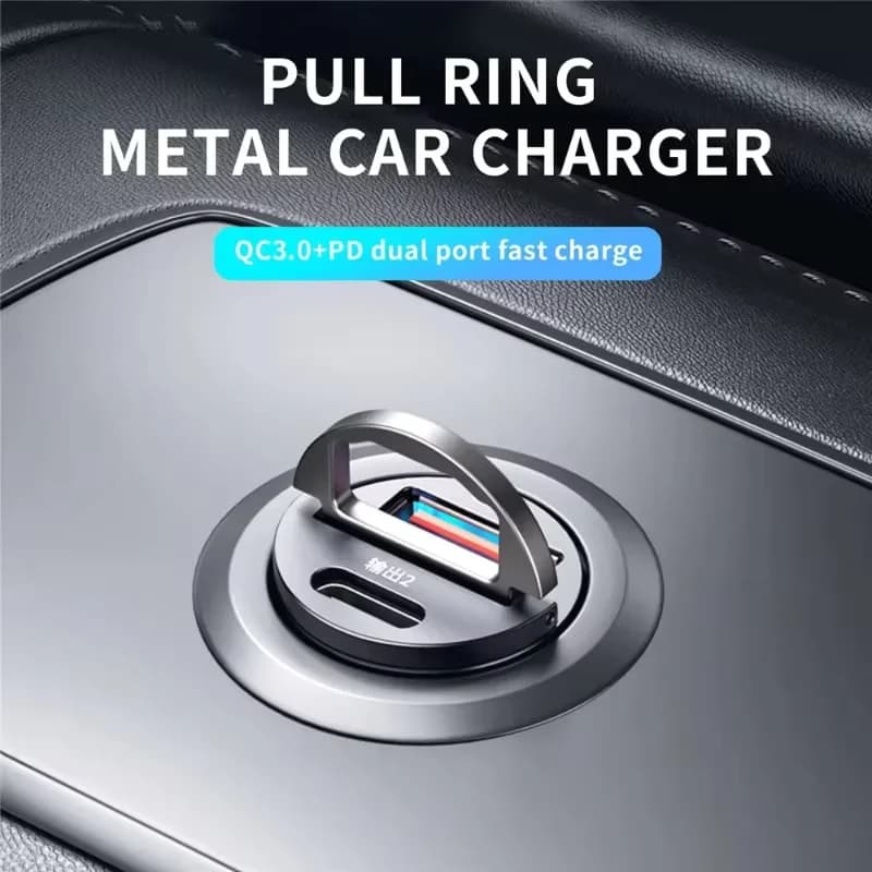 Caricabatterie da Auto Mini 100W/200W QC3.0 PD 12-24V, Ricarica Rapida USB Tipo C per Xiaomi Samsung Huawei iPhone