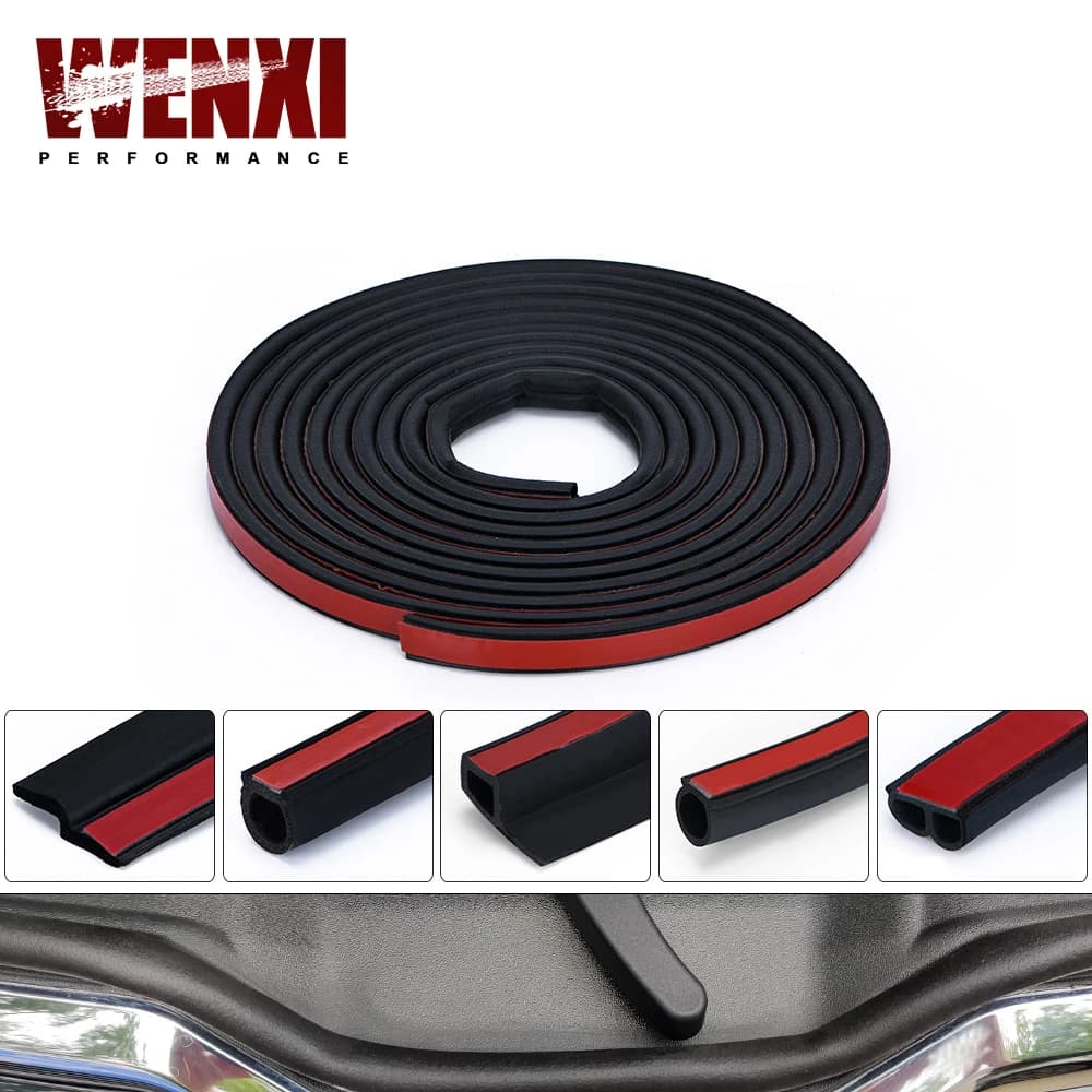 4 metri Forma B PP Grande D Striscia di tenuta per portiera auto EPDM Gomma Isolamento acustico Guarnizione Insonorizzata Guarnizione per auto Forte adesivo