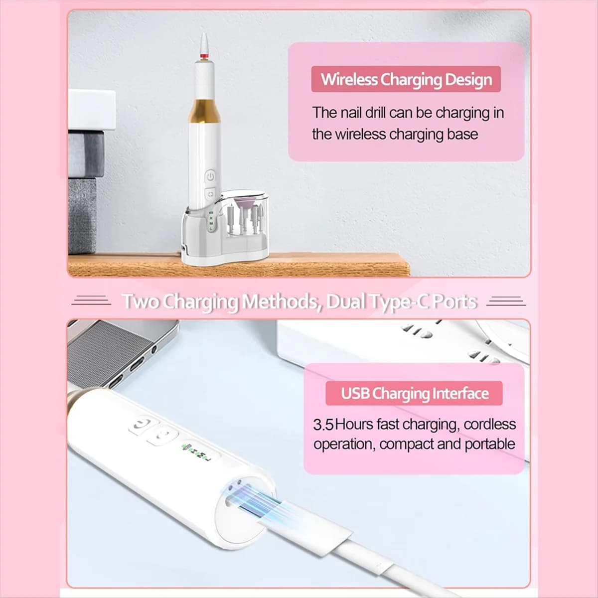 Nuovo lucidatore per unghie elettrico a batteria M918 lucidatore per unghie elettrico lucidatura peeling strumenti per unghie trapano elettrico per unghie a batteria