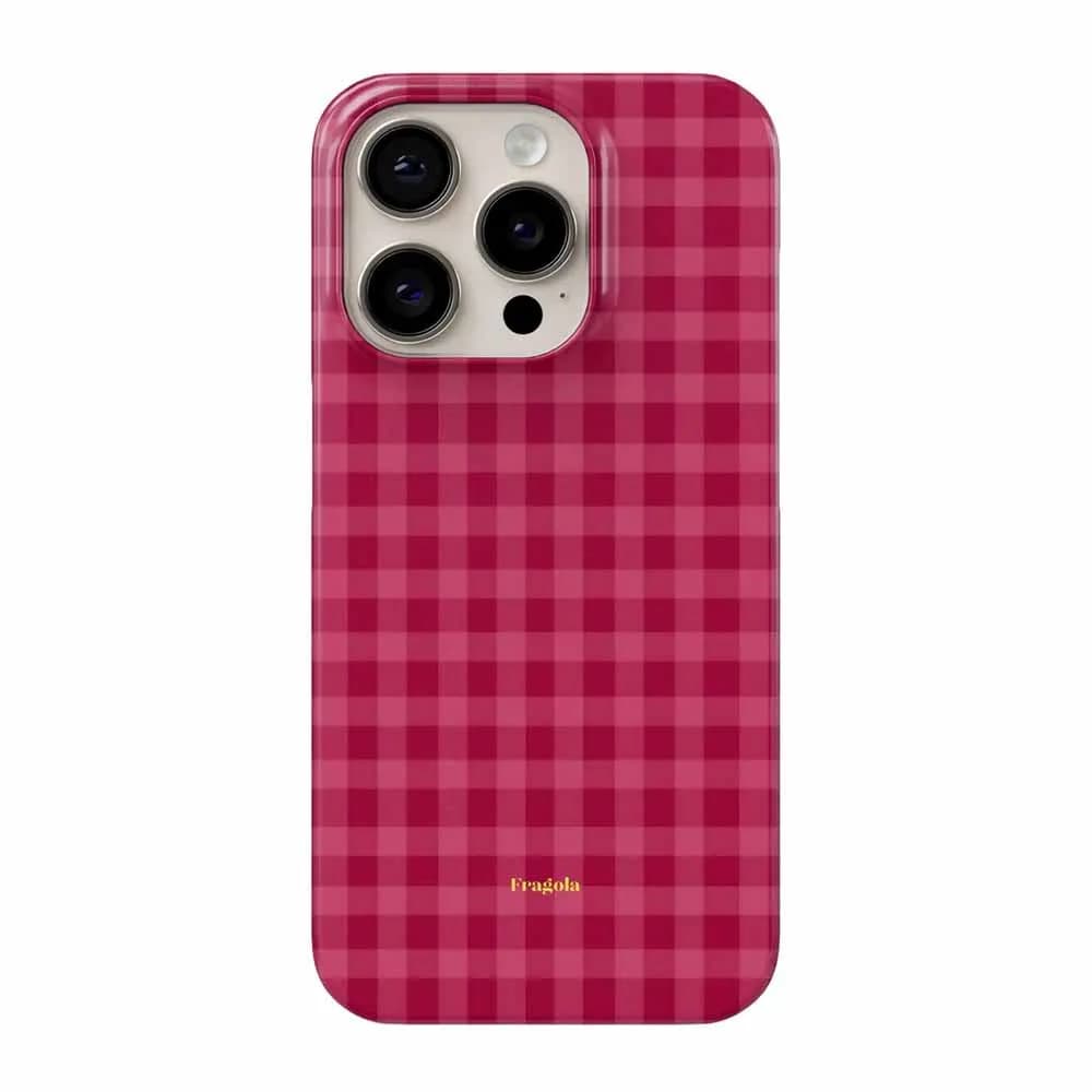 Retro Korean Plaid Cute Phone Case for IPhone 17 16 15 14 13 12 11 Air Pro Max X XS XR XSMax 7 8 Plus Glossy Film Hard PC Cover