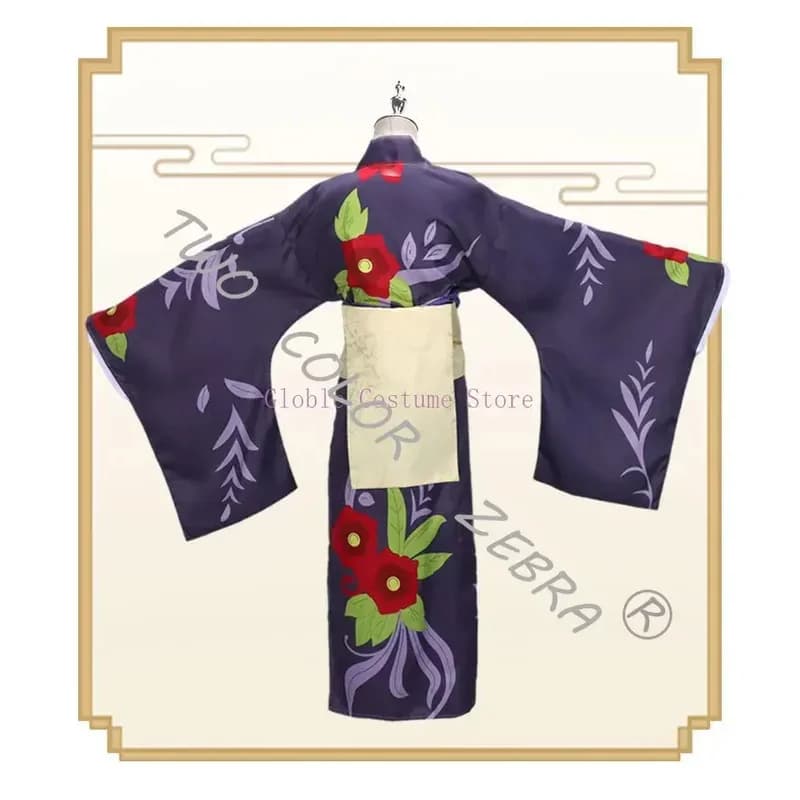 A;3:v,7'd/Anime Tamayo Costume Parrucca Kimono Giapponese Haori Uomo Donna Halloween Cosplay Costume.3:v,6'b/