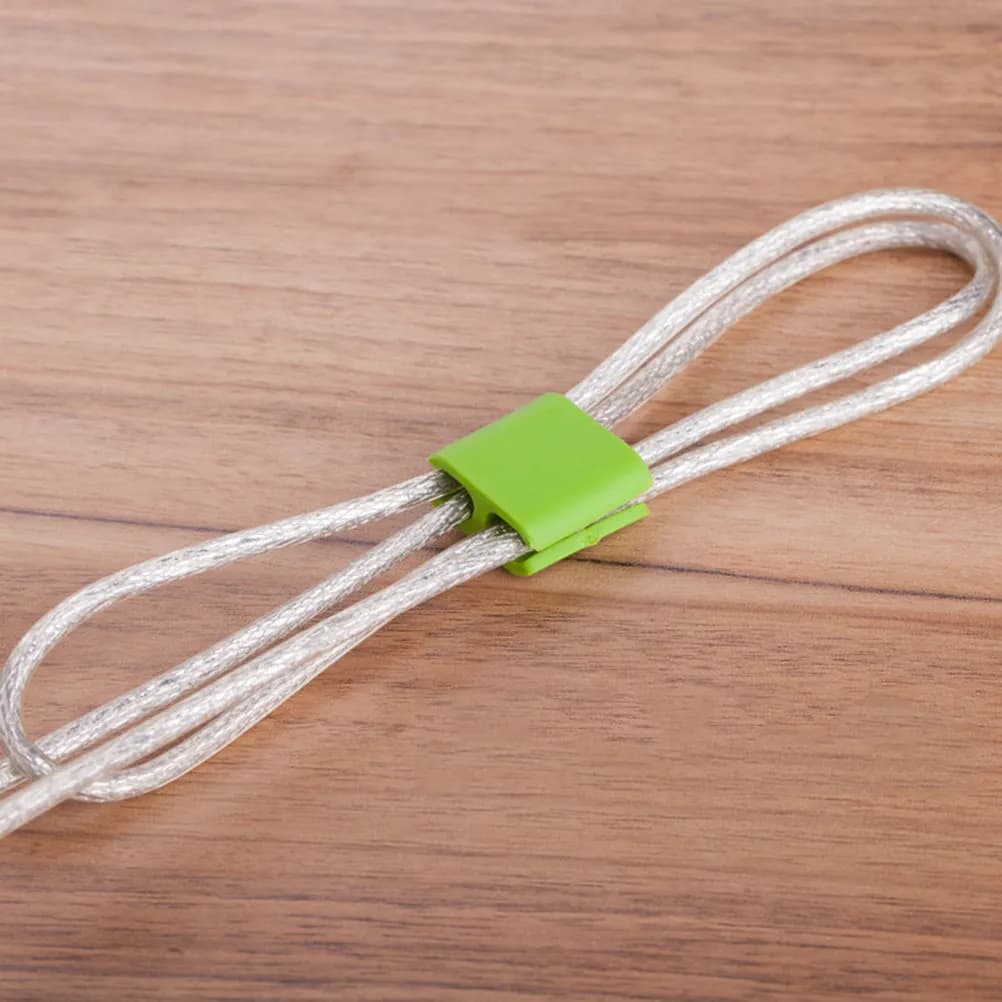 Set di 4 Mini Avvolgicavi in Materiale TPR, Organizzatore di Cavi per Caricabatterie Cellulari, Cavi USB e Computer, Gestione e Conservazione dei Cavi