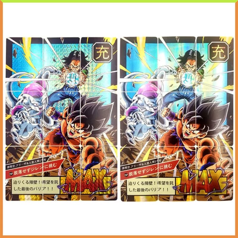 Anime Dragon Ball FAI DA TE ACG Giochi Da Tavolo Puzzle Rifrazione Carta Da Collezione Android 17 Son Goku Frieza Giocattolo per il ragazzo Regalo Di Compleanno