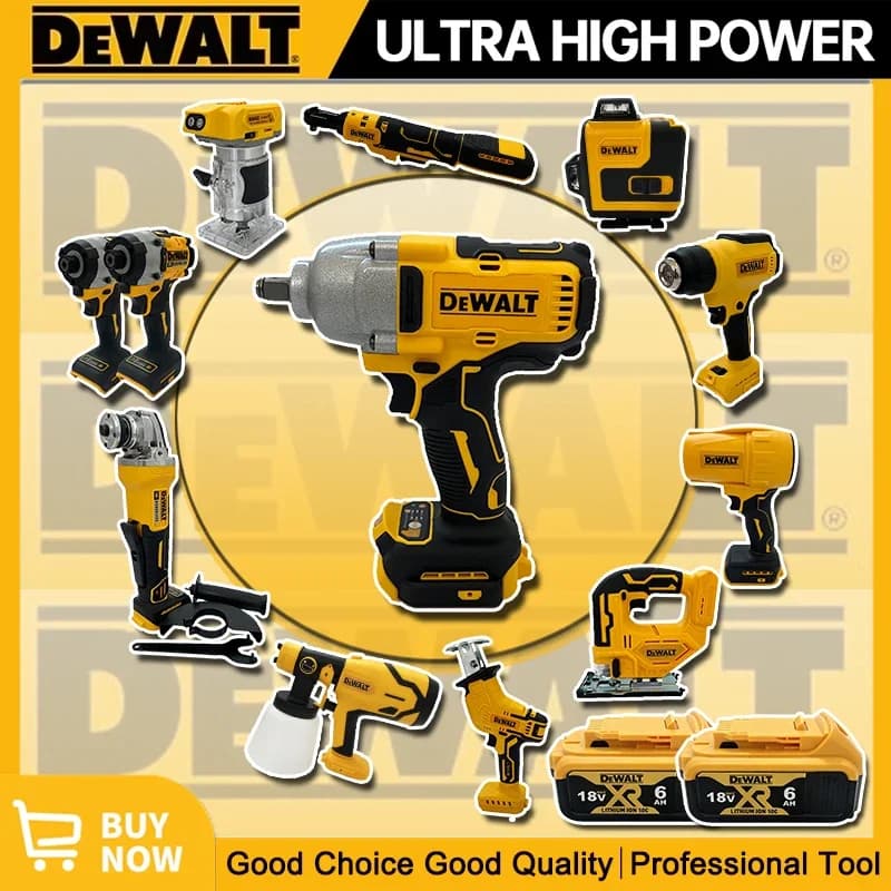 Dewalt DCF892 Avvitatore Elettrico Brushless, Utensile Multifunzione, Smerigliatrice Angolare a Batteria, Taglierina, Lucidatrice, Pompa ad Aria, Pistola Termica