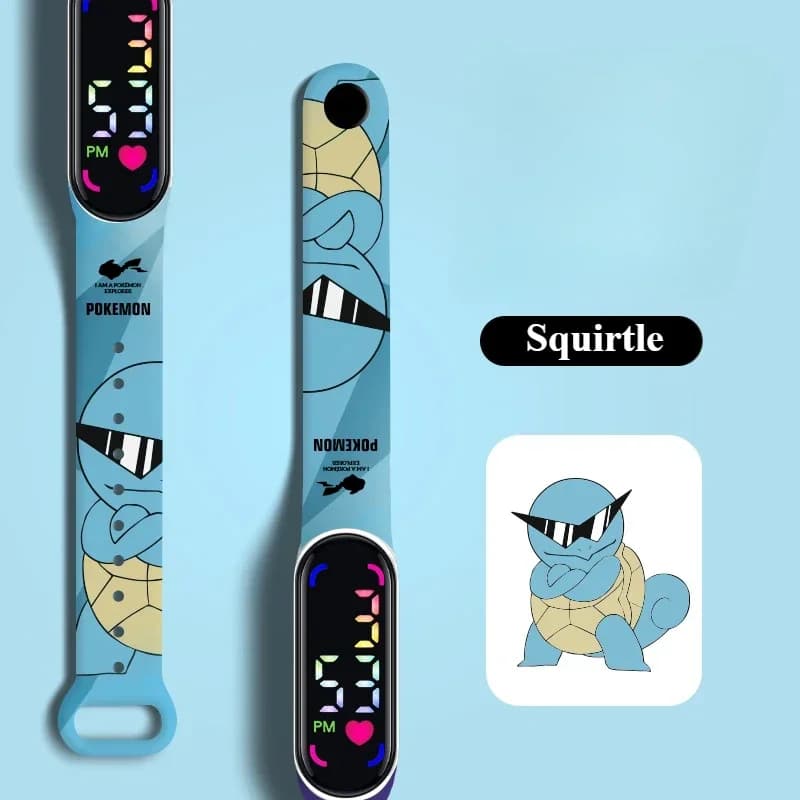 Orologio Pokemon Pikachu Gengar, orologio digitale impermeabile a LED per bambini, orologio da polso elettronico per ragazzi e ragazze, regalo di compleanno