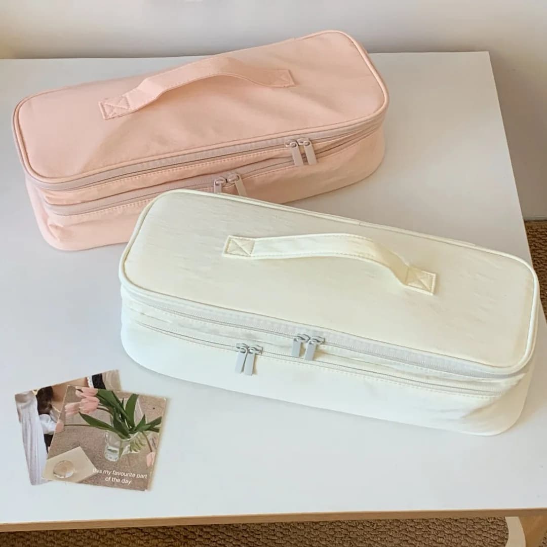 Portable Double-Layer Carrying Case Hair Dryer Travel Storage Bag Travel Case Storage for Hair Dryer Curling Iron Storage Bag