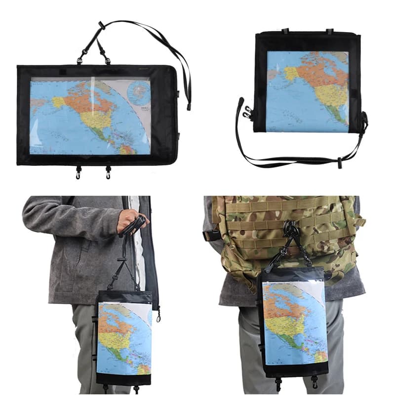 Tattica di Caccia Portatile Chiaro di Campeggio Esterna Impermeabile Mappa Caso Della Copertura del Sacchetto Trekking Titolare Del Passaporto Pieghevole di Immagazzinaggio Del Sacchetto Del Pacchetto