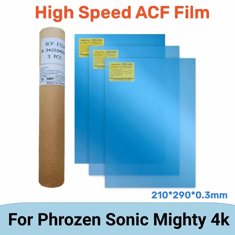 Parti della stampante 3D 3 pezzi pellicola ACF formato A4 210 * 290mm per Phrozen Sonic Mighty 4K Saturn 3 Ultra Photon M5s Pro pellicole di rilascio in resina