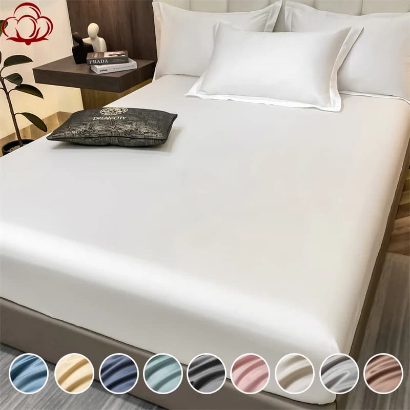 100% Egyptian Cotton Angles Sheet, 400TC, Pure Cotton Cover, Anti-slip, Adjustable 140/160