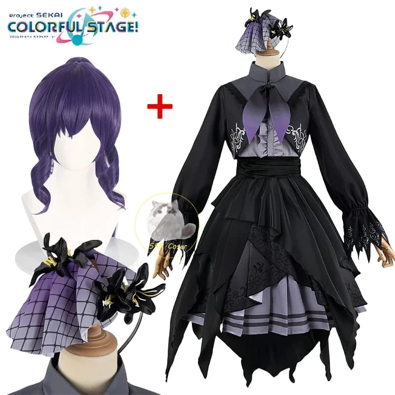 Costume da Cosplay Lolita con Vestito e Parrucca per Feste di Halloween per Donne e Ragazze