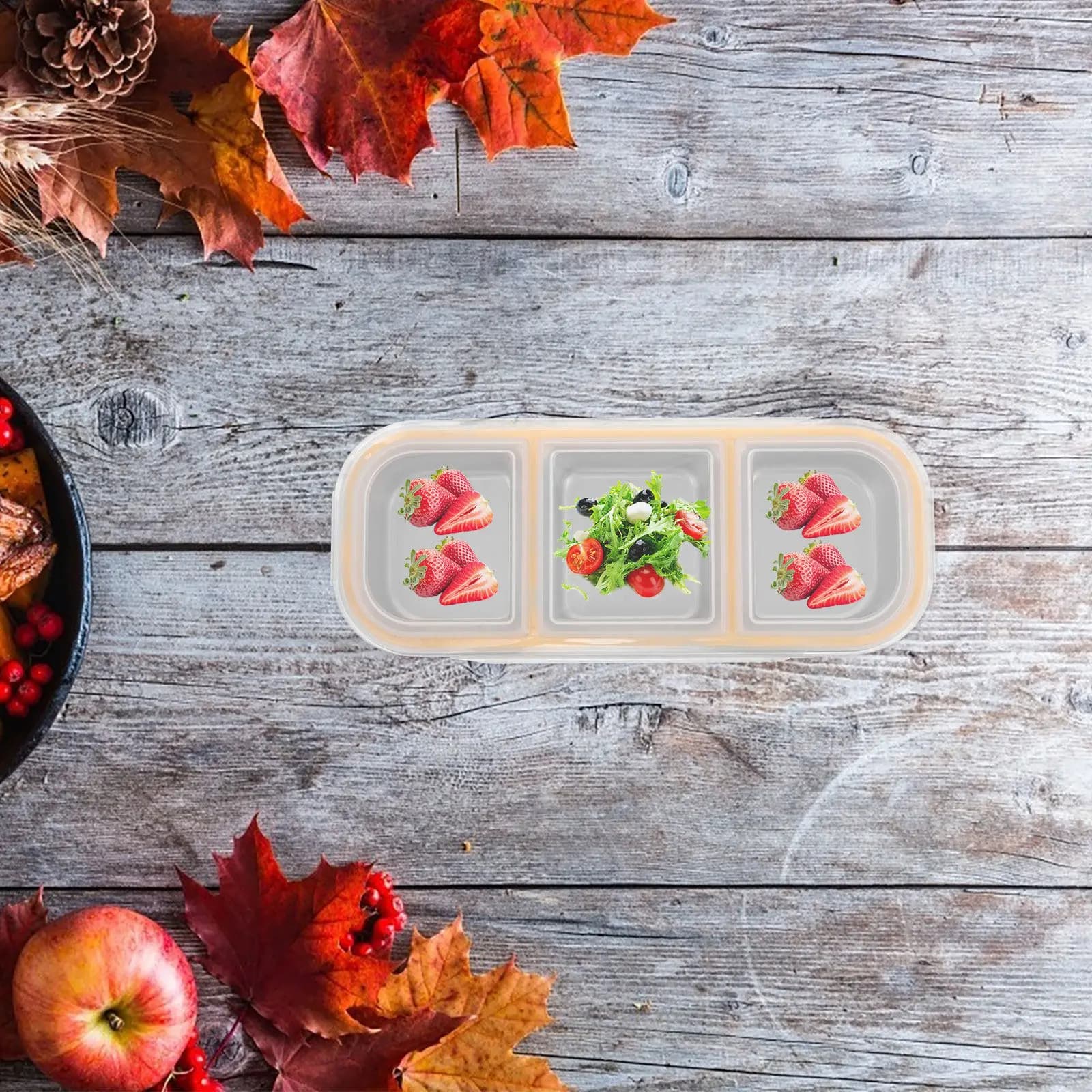 Contenitore Bento Moderno in Acciaio Inossidabile per Adulti, con Scomparti Multipli, Anti-perdita, Portatile, Leggero, per Preparazione Pasti, Insalate e Snack