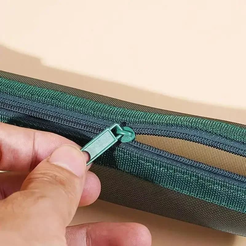 Astuccio per matite in rete tinta unita vintage da 5 pezzi Astuccio per cancelleria portatile Forniture per cancelleria scolastica Regali per studenti