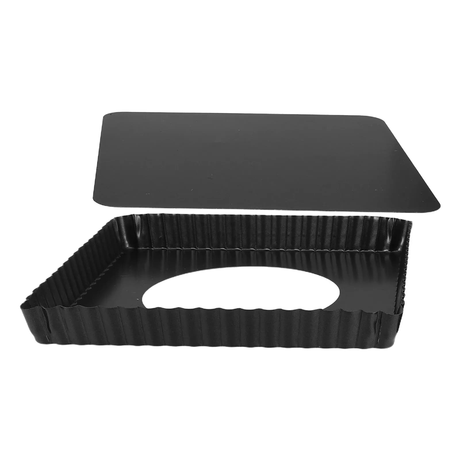 Square Nonstick Pizza Pan with Removable Bottom Deep Baking Tray for Cakes Pies Cheesecakes Tarts