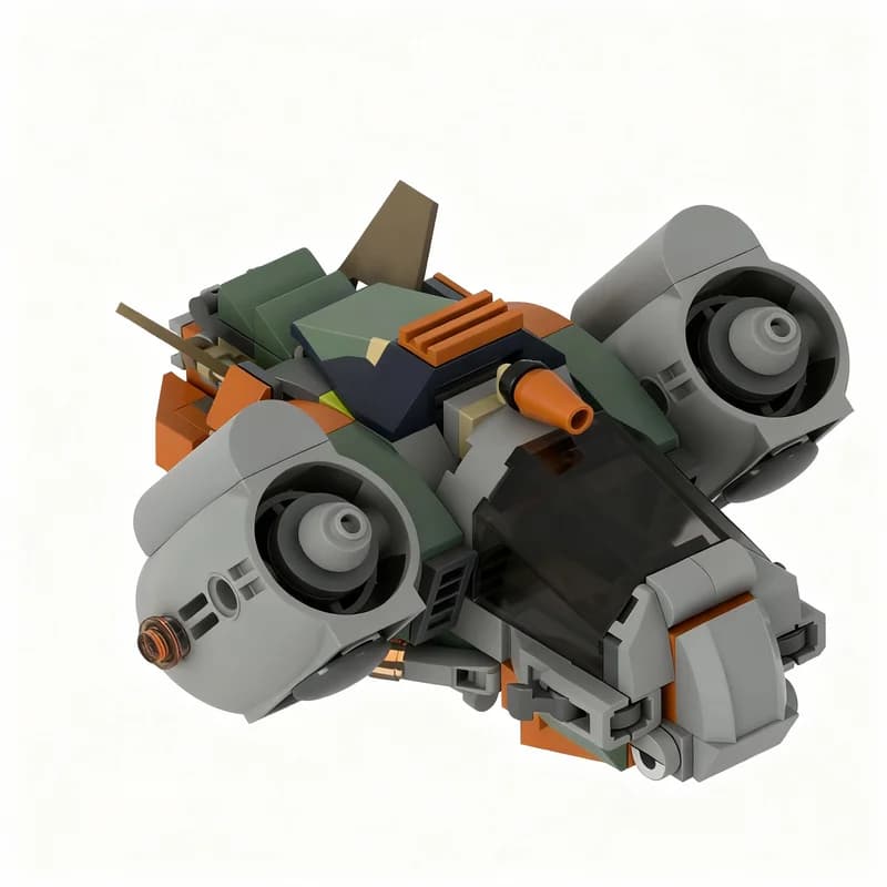 230 Pezzi MOC Hammond S Mini Firefly Overwatch, Blocchi da Costruzione, Giocattolo Educativo Creativo, Regalo di Natale Fai-da-Te