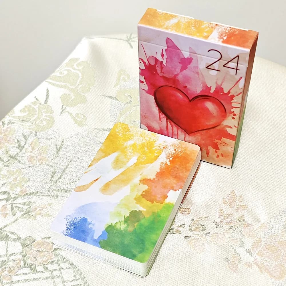 36 pezzi di carte Segreti innocenti Lenormand Colorazione morbida e delicata creata con una natura delicata e fluida di acquerelli 9 * 6 cm