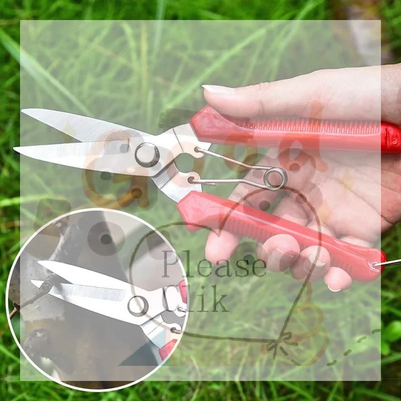 【HG】Garden Scissors Straight Head Pruning Shears Non-slip Handle Stainless Steel Outils Manuels Household Bonsai Pruing Scissors