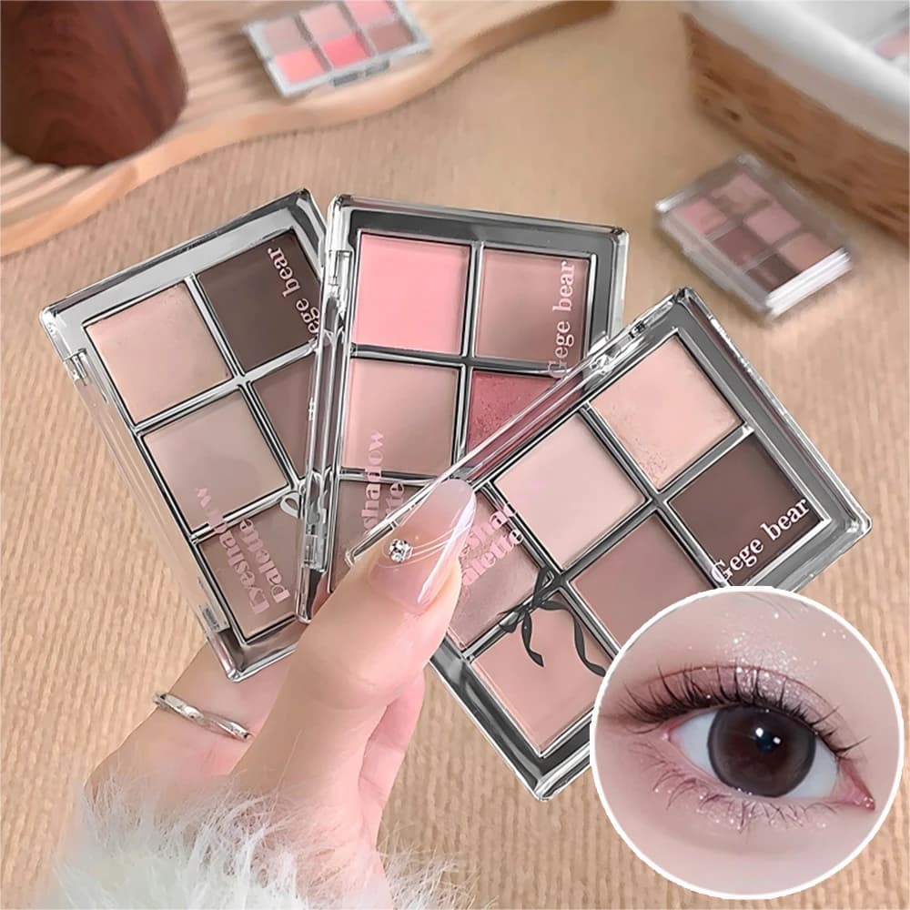 Gege Bear 6 Color Shade Palettes and long-lasting contours with earth-coloured mattes