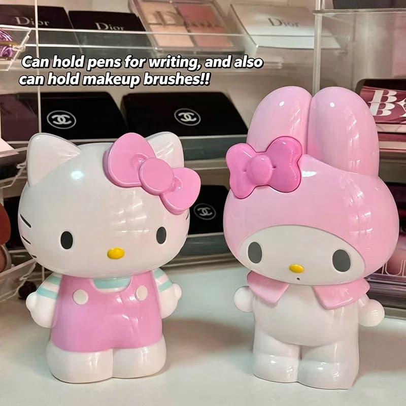 Astuccio HelloKitty, articoli di cancelleria, pennello per trucco Melody, custodia portaoggetti, ornamento da scrivania. Un regalo per un'amica.