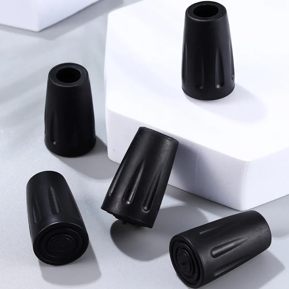 10 Pieces Reinforced Toe Covers for Trekking Sticks, Anti-slip Toe Covers for Stroller Sticks, Spare Parts