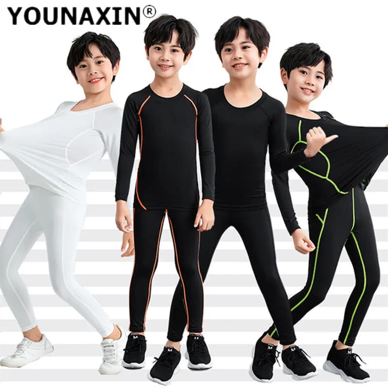 Abbigliamento sportivo per bambini unisex T-shirt Pantaloni da esercizio Basket da ragazzo per ragazza Bambini che corrono Pantaloni da esterno Activewear SML XL 2XL