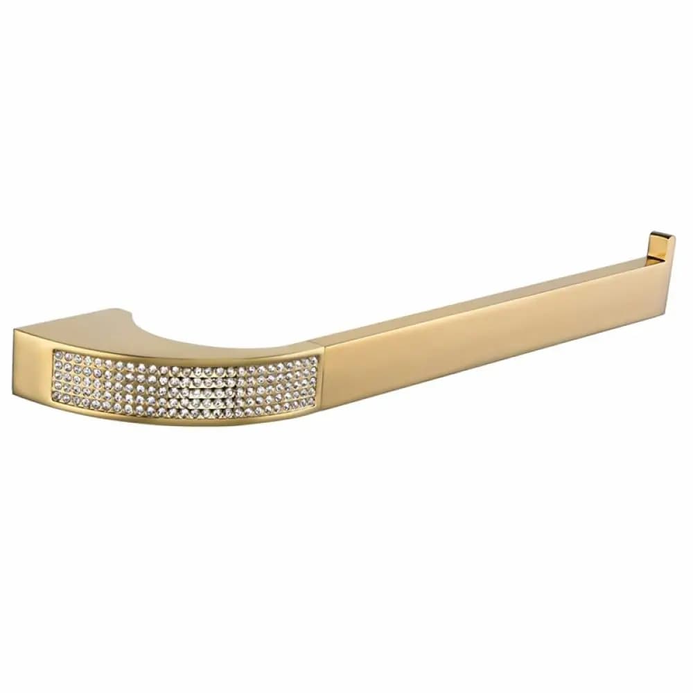 Set di Accessori da Bagno a Parete, Portaspazzolino, Porta Asciugamani, Mensola in Acciaio Inox Oro Cromato, Personalizzabile