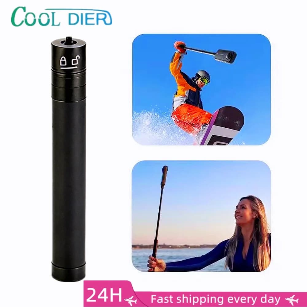 COOL DIER Ultra Long Carbon Fiber Selfie Stick Invisible Camera Extension Stick for Perfect Photos