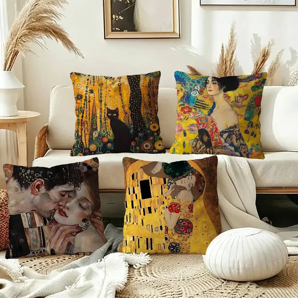 Gustav Klimt The Kiss pillow cover sofa cushion cover home room decoration children gift