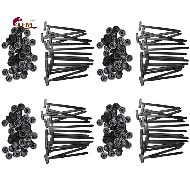 Fascette stringicavo in nylon AEA9-300PCS universali autobloccanti per il fissaggio e l'organizzazione dei cavi con chiusura a perno e bottone