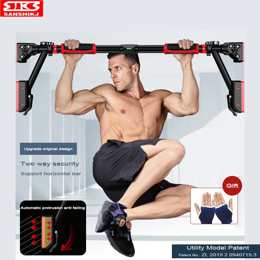 Popular horizontal triangular support wall bar, inner traction bar, Fitness Pull up device without punching