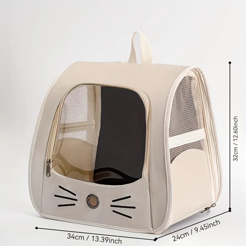 Zaino Traspirante per Animali Domestici, Borsa da Viaggio Portatile per Cani e Gatti per Tutte le Stagioni