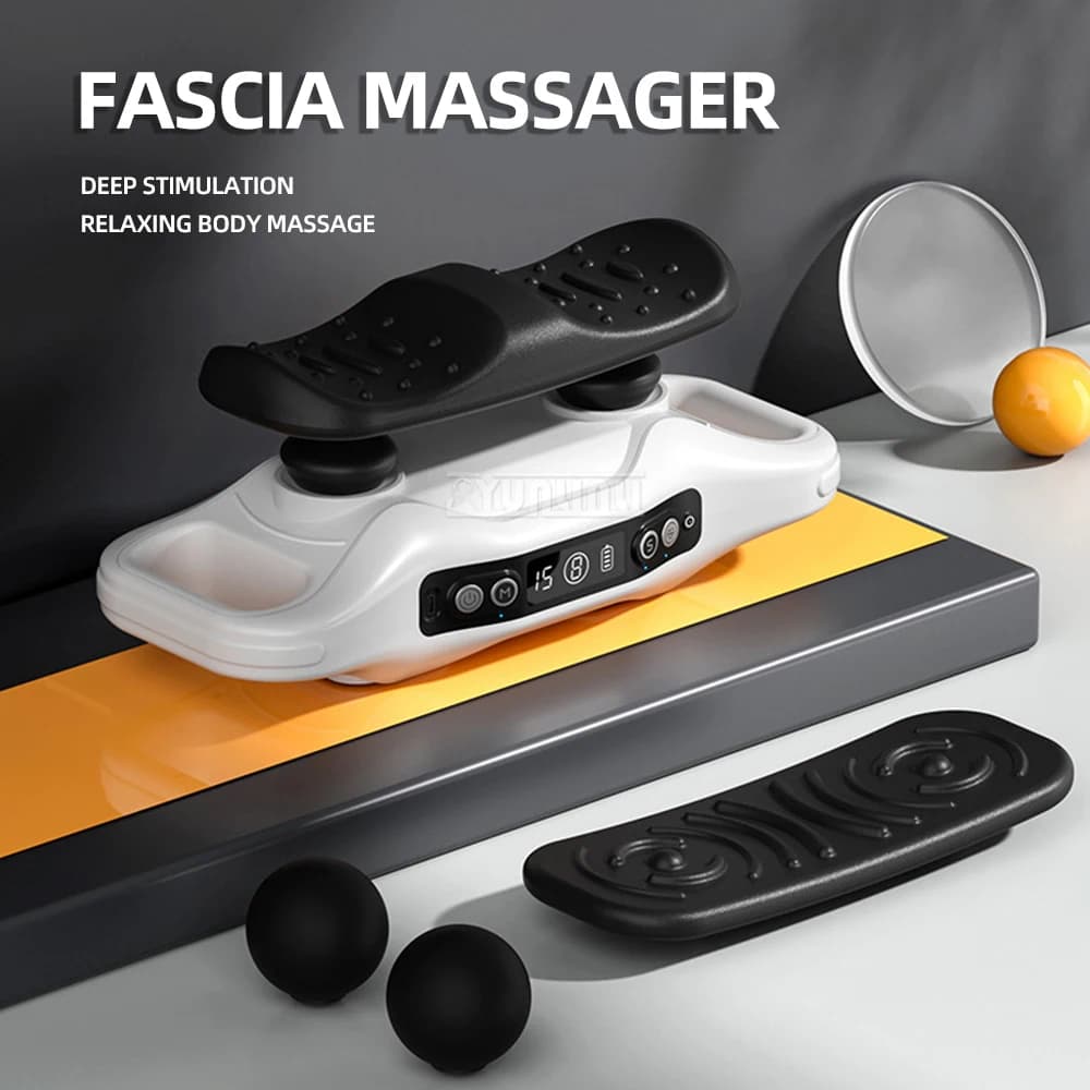 Massaggiatore elettrico Rilassamento muscolare per massaggio fitness Pistola per fascia Gamba Piede Braccio Schiena Massaggiatore per vibrazioni addominali Stimolatore muscolare
