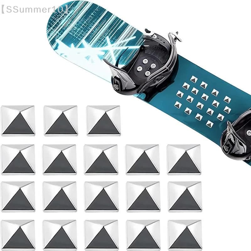 【SSummer10】10 Pezzi Stomp Pad per Snowboard Antiscivolo con Borchie a Stella - Pad Antiscivolo per Tavole da Sci Stile Edgy【SS】