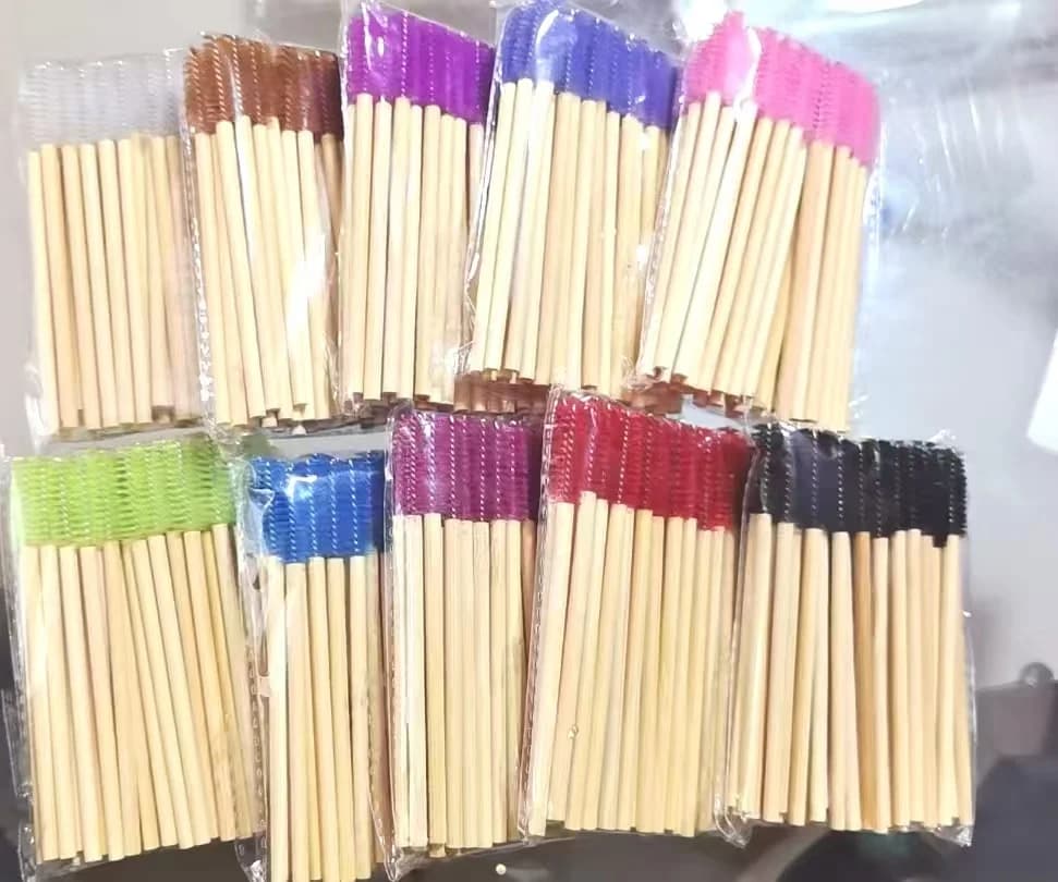 50Pcs Applicators Extension Mascara Eyelash Bamboo Wands Eye Lash Curling Comb Handle Eyelash Brush Makeup Brush Makeup Tool