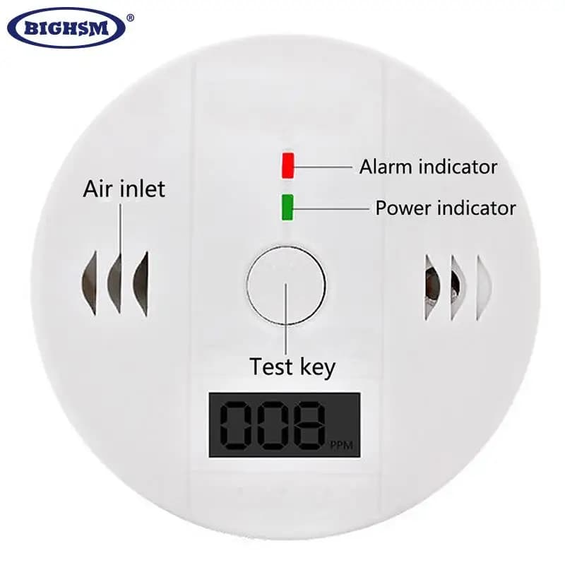 1 pz LCD CO Sensor funziona da solo costruito In 85dB sirena suono indipendente monossido di carbonio rilevatore di allarme di avvertimento