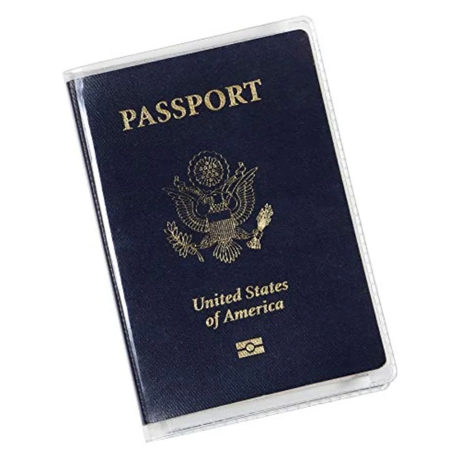 unisex-adult Waterproof Passport Cover Plastic Passport Protector Vinyl ID Card Protector Case Holder Travel Pack of 6