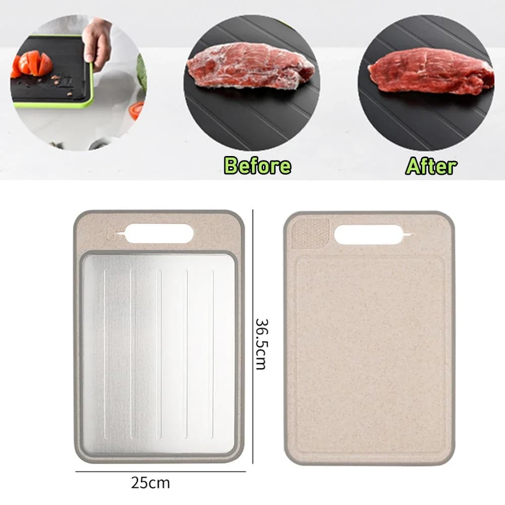 Cutting tray for defrosting 4 in 1 with pencil sharpener for double face cutter frozen meat tray for fish food meat tools