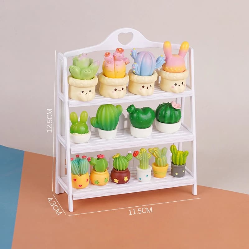 1Pc 1/12 Espositore per casa delle bambole Scaffale per il pane Supporto per fiori Modello Casa delle bambole Mini Decorazione di mobili Accessori per la casa delle bambole