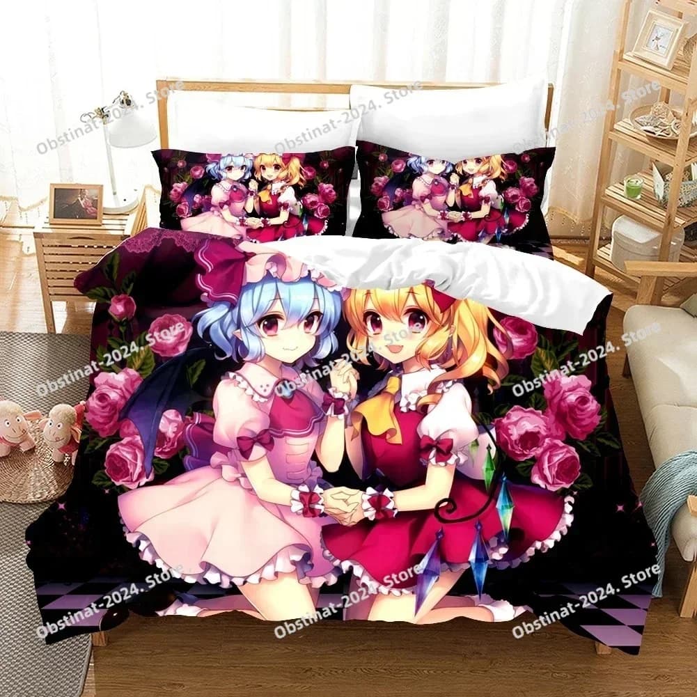 Top Anime Girl Set biancheria da letto Cartoon Fashion 3D Stampa Trapunte Lusso Queen King Set copripiumino singolo Tessili per la casa Decor moderno