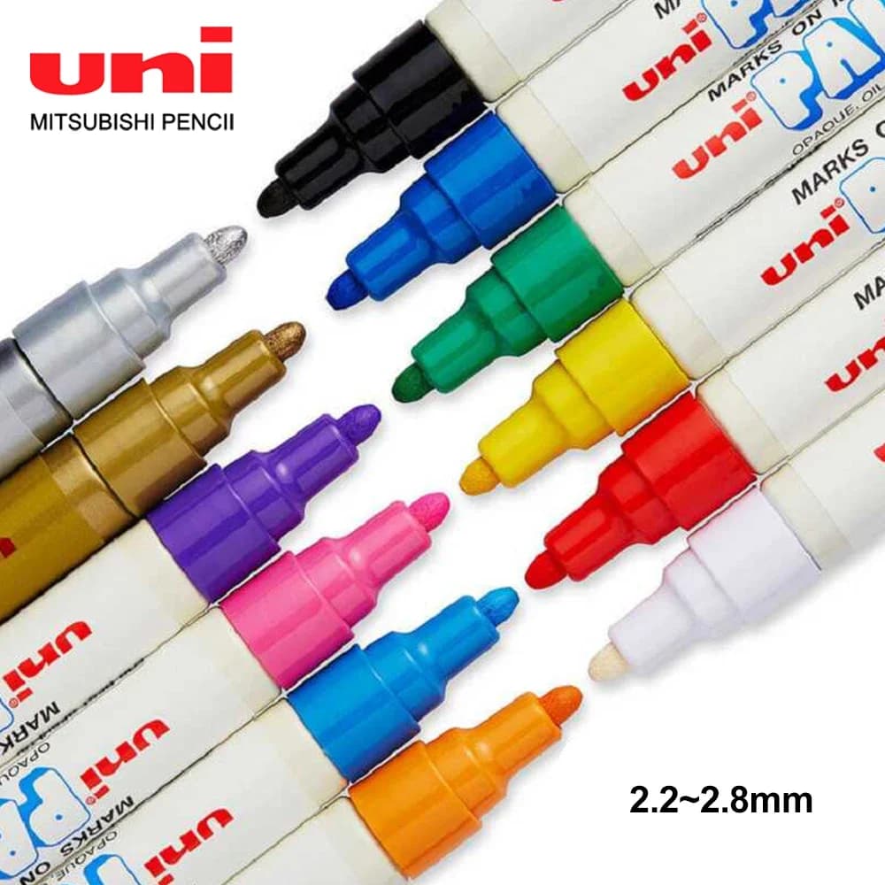 Japan UNI Paint Markers Round Head Permanent PX-20 2.2-2.8mm POSCA Acrylic Waterproof Painting Graffiti Office Supplies