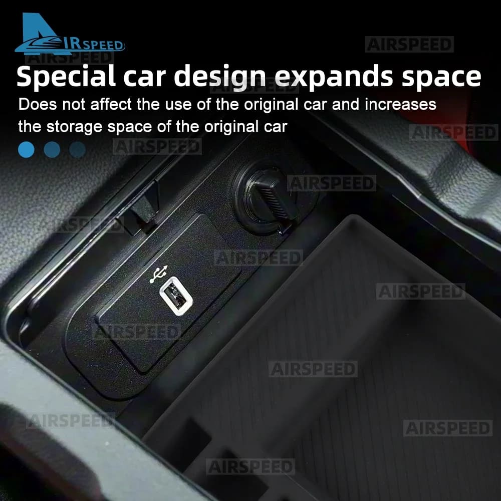 For Ford Mustang 2015 2016 2017 2018 2019 2020 2021 2022 2023 Armrest Box Mat Car Center Console Storage Pad Accessories