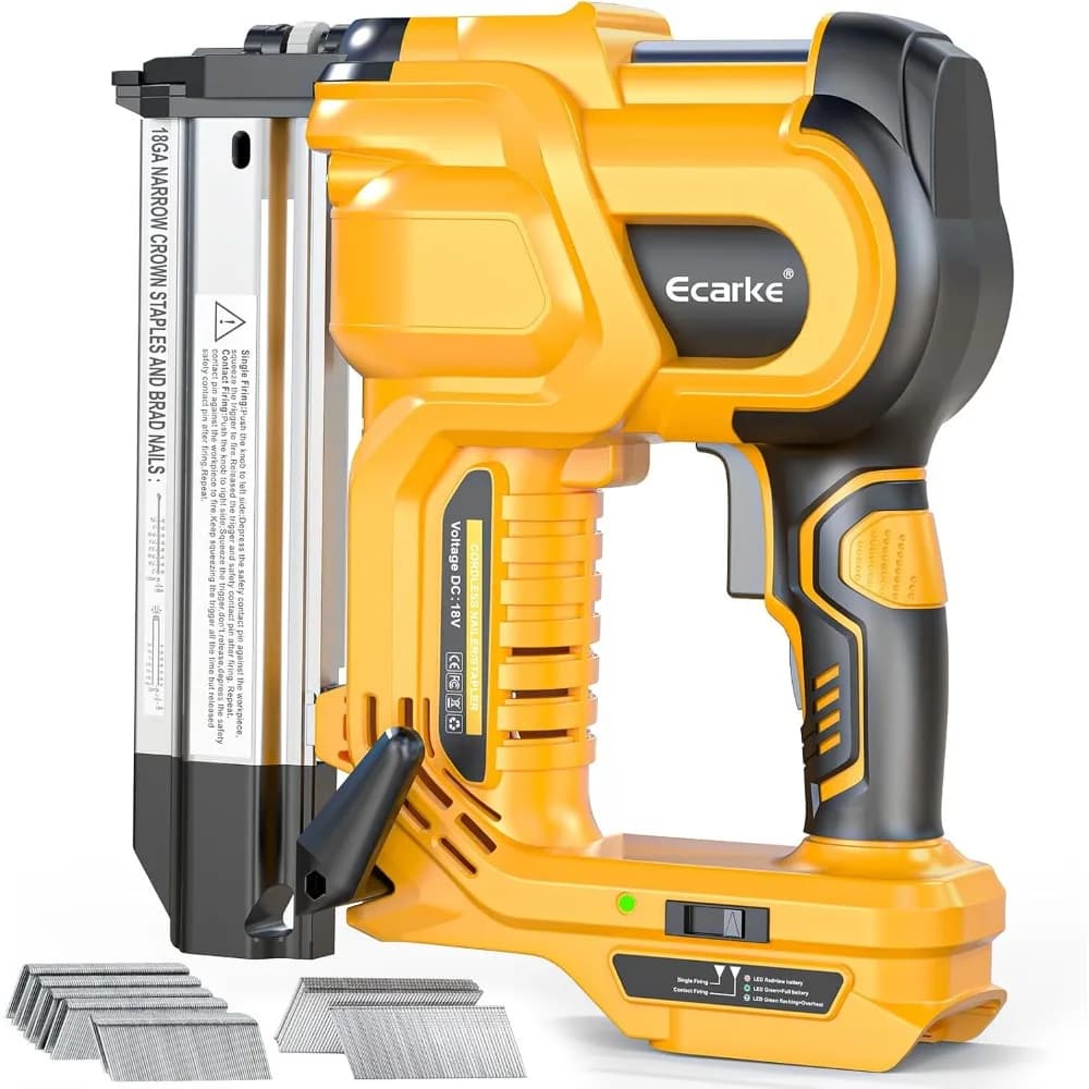 Pistola cucitrice elettrica Brad Nailer senza fili 18GA 2in1 per carpenteria del legno con batteria DeWalt 20V