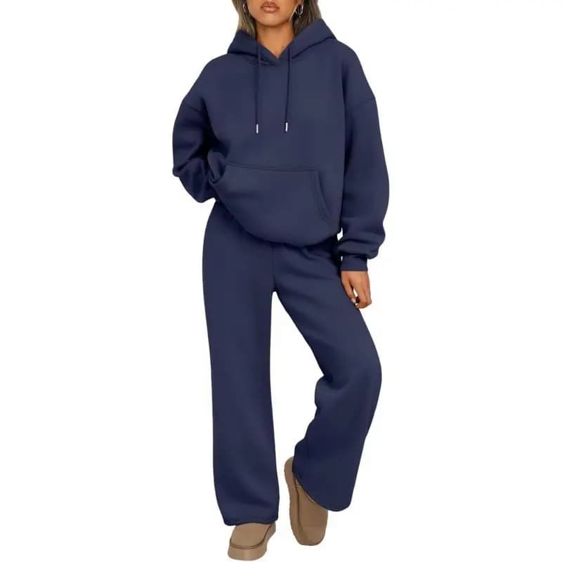 2026 Fashion Sweatshirt Two-piece Suit Women Sports Casual Sets Autumn Hoodies Pullover TopsStraight Trousers Loose 2-piece Sets
