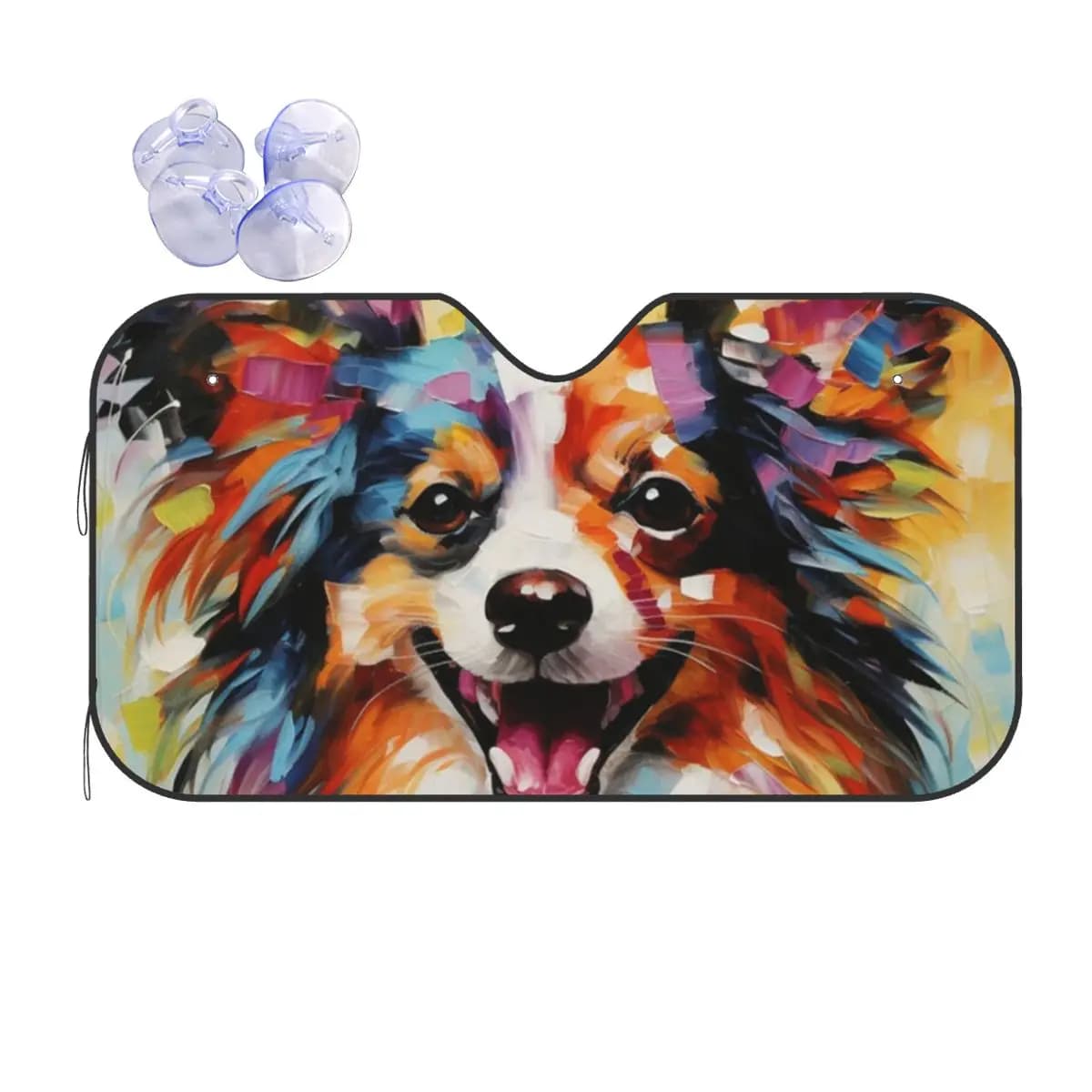 A Papillon Dog Capolavoro Parasole Parabrezza Auto Parabrezza Anteriore Finestra Parasole Accessori Coperture