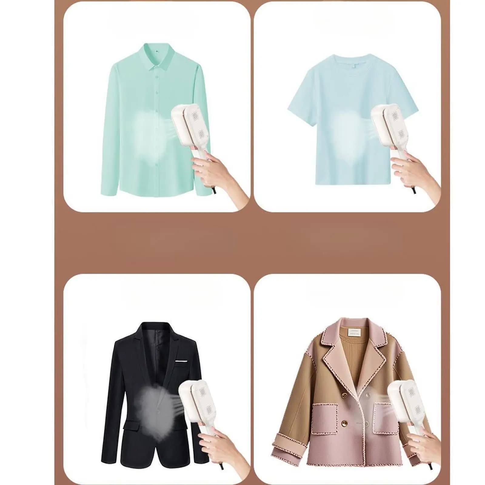 Generatore di Vapore Portatile per Vestiti, Stiratore a Vapore per Indumenti in Denim, Lana, Tende, Ideale per Viaggi