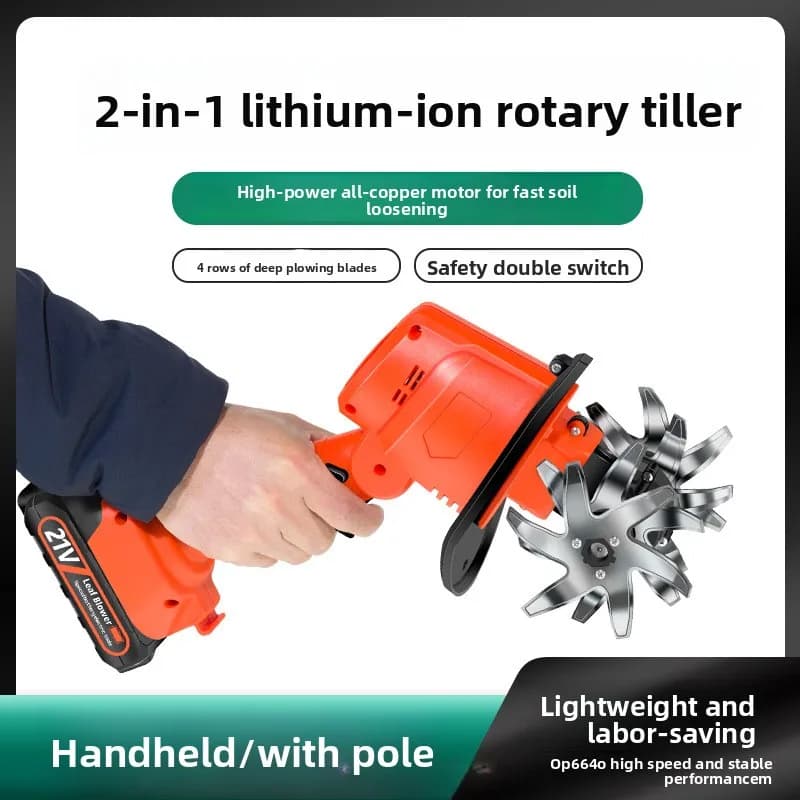 Mini Electric Soil Loosener, 1 Battery Supplied, Lithium Tool for Household Garden Potted Plant Tending