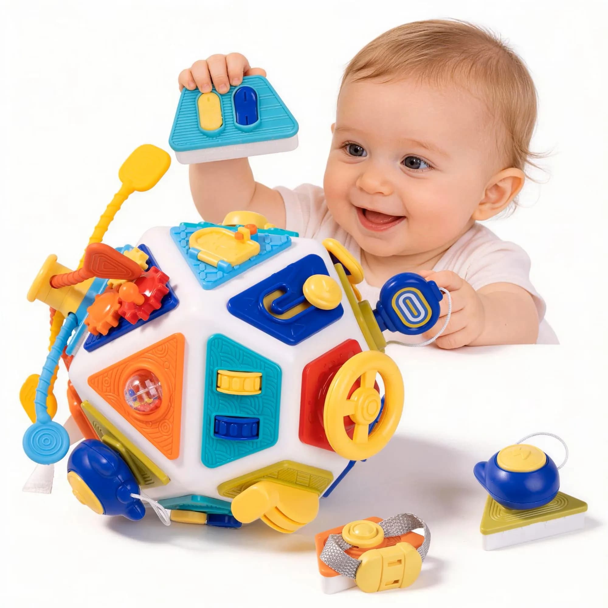 22 in 1 bambino occupato bordo attività cubo giocattoli giocattolo Montessori apprendimento educativo giocattoli da viaggio sensoriali per regali di Natale infantili