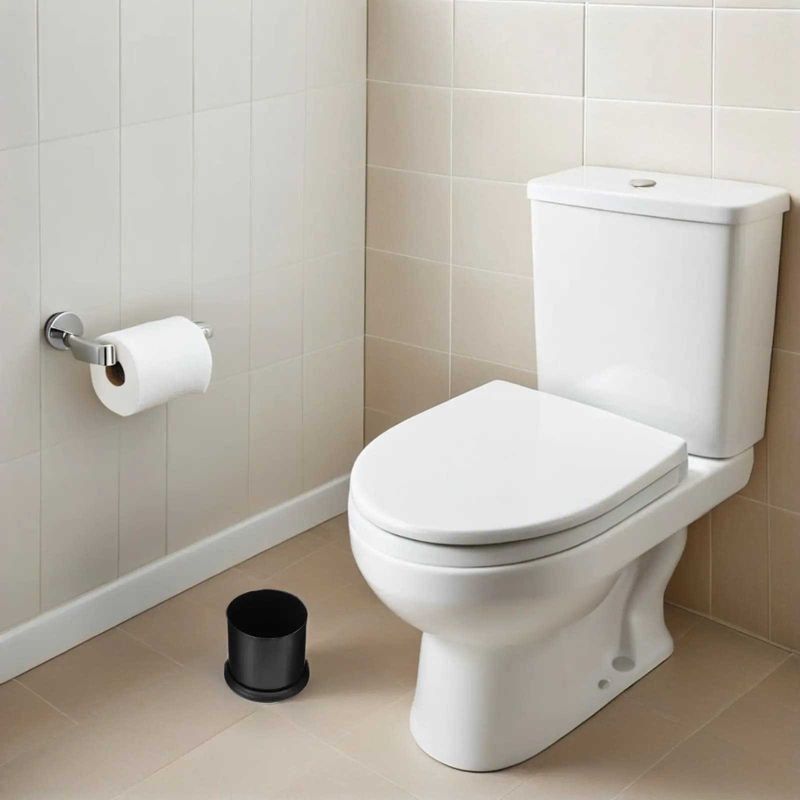 6Pcs Plastic Toilet Brush Holder Organizer Organizer Cleaning Tools Modern Storage Compact Freestanding -resistant