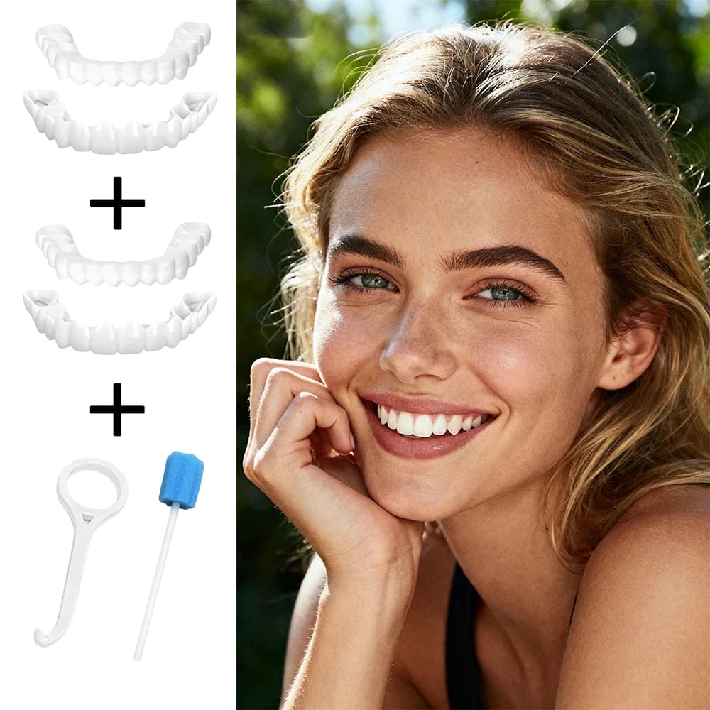 Faccette dentali traspiranti e confortevoli, faccette sbiancanti riutilizzabili, nessuna sensazione di soffocamento anche per l'uso durante tutto il giorno H2931